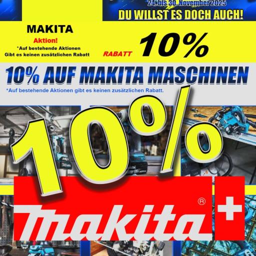 Black Friday 2025 - 10% auf MAKITA Maschinen