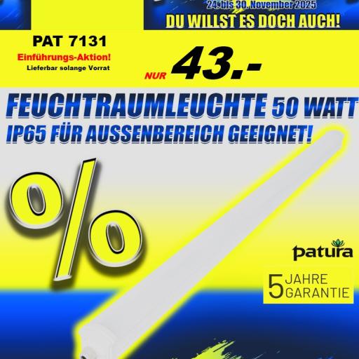 Black Friday 2025 - PATURA Feuchtraumleuchte 50W