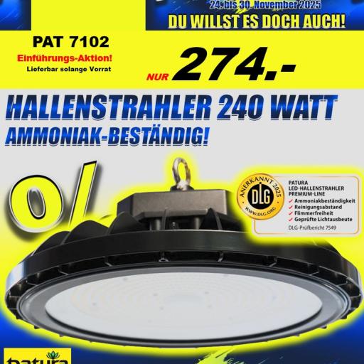 Black Friday 2025 - PATURA Hallenstrahler 240W