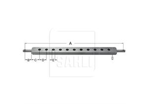 Ackerschiene für Traktor Kat.2 L=780mm Profil 62 x 30mm