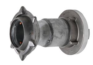 Adapter Kugelkupplung mit Ring 62mm mit Aussengewinde 2 1/2" verzinkt ohne Storz