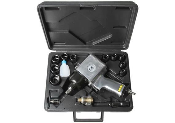 Air Tool Druckluft Schlagschrauber - Koffer 1/2" 600Nm mit 10 Nüssen