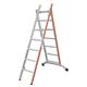 ALU Bock- und Schiebeleiter HB Typ 135 2-teilig 2 x 10 Sprossen L 3.03-5m Gewicht 16.5kg - HB