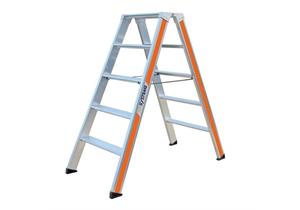 ALU Doppelstufenleiter HB Typ 200 2x5 Stufen L 1.21 B 0.54 H 1.1m Gewicht 8kg - HB