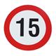 ALU-Schild 15km/h Ø 200mm, Geschwindigkeitstafel m. Siebdruck und Schutzlackierung - 039