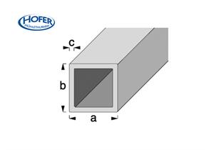 ALU Vierkantrohr 10 x 10/1 mm Länge 1 m