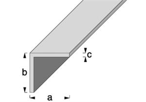 ALU Winkelprofil 10 x10 x 1mm, eloxiert farblos, Normprofile, Länge 1 m