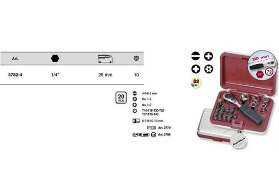 ALUBit - Box Stecknuss, bestückt mit 20 Qualitätswerkzeugen - 285