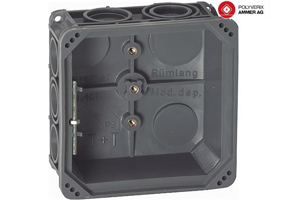 AMMER UP Abzweigdose C 6308 Leer 82x82x70mm mit Deckel IP20 grau/weiss - 447
