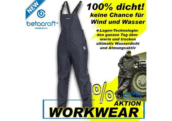 Betacraft ISO940 Latzhose Herren Schwarz Grösse 3XL