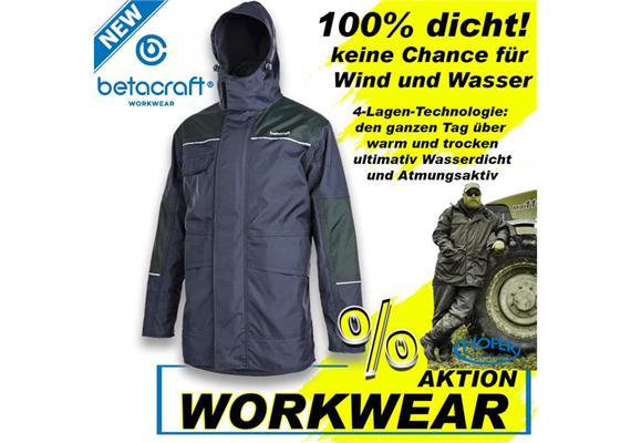 Betacraft ISO940 Parka Herrenjacke Schwarz Grösse M - 053