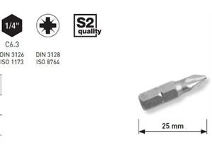 Bit Kraftwerk 1/4" Pozidriv Grösse PZ 3, Länge 25mm, 1P a 5Stk. 2713-5 - 285