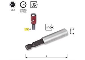 Bit Magnethalter mit Dauermagnet 1/4" L 60mm