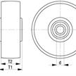 Blickle Rad Ø 150 mm mit Vollgummireifen B 30 mm, TK 130 kg Kugellager, Achsloch-Ø 8 mm | Bild 2