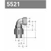 Bogen 90° mit IG classic aus Rotguss mit Bördelverschraubung 1/2 - 12