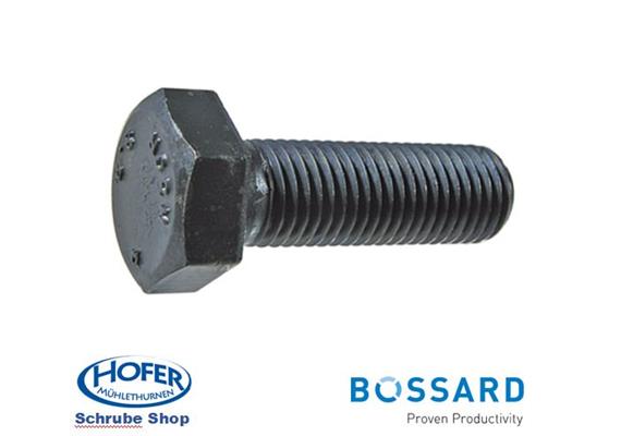 Bossard Sechskantschrauben mit Vollgewinde/Feingewinde M10 x 1.25 x 25 schwarz 8.8 BN65