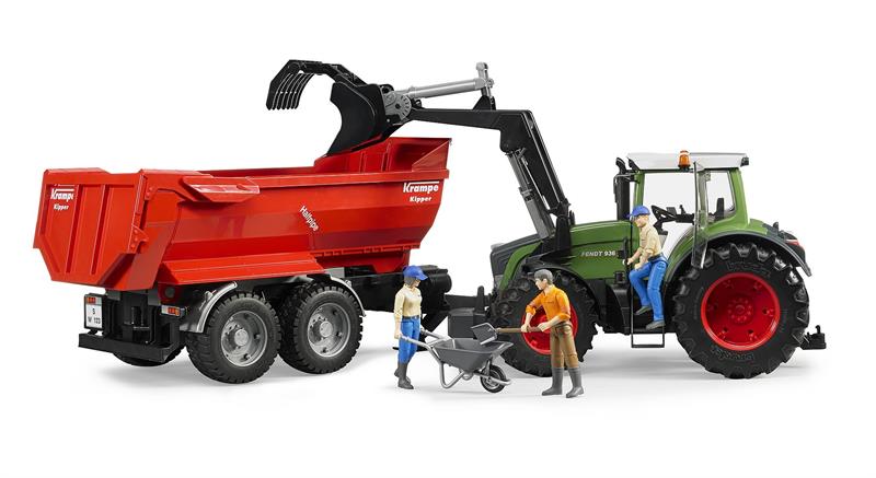 Bruder 03041 - Tracteur Fendt 936 Vario Avec Chargeur Frontal 1:16 - Jouet Agricole Détail Réaliste