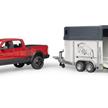 Bruder RAM 2500 Power Wagon mit Pferdeanhänger und 1 Pferd 02501 - 053 | Bild 2