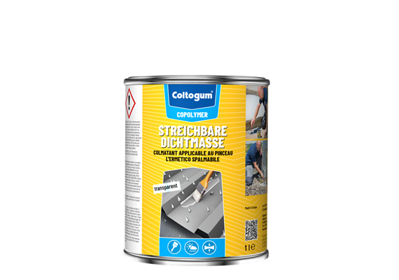 COLTOGUM Streichbare-Dichtmasse transparent 1l, 1K hochelastisch innen + aussen