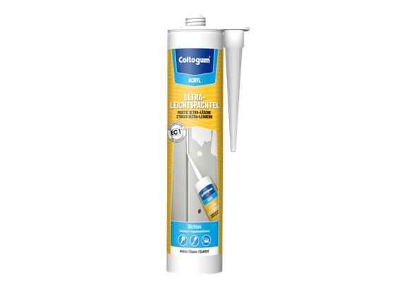 COLTOGUM Ultra-Leichtspachtel weiss 310ml, Acrylbasis, für grosse Flächen, Innen + Aussen
