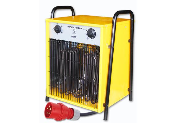 CRAFT TOOLS Elektroheizlüfter 9 kW 400 V, 2-Stufen, Temp. Bereich 4-40°C CEE Stecker 16-5 - 540