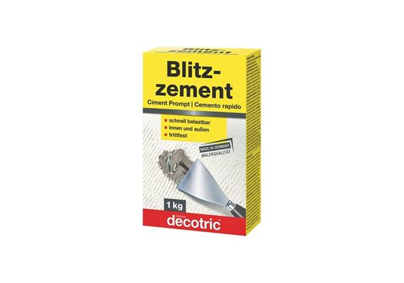 DECOTRIC Blitzzement,1kg, witterungsbeständiger Reparaturmörtel, grau/anthrazit - 239