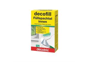 DECOTRIC DECOFILL Gipsspachtelmasse innen 1kg, für Putz, Stein, Beton, Mauerwerk