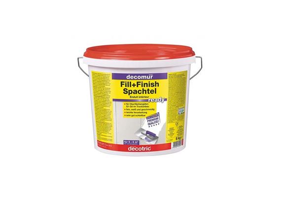 DECOTRIC decomur Fill+Finish Spachtel 6kg, zur Glättung Putz, Beton, Porenbeton, Gipsplatt - 239
