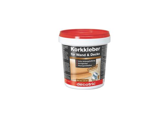 DECOTRIC Korkkleber 1kg, für Kork-Wandplatten, Bahnenware (Nicht für Bodenkork) - 239