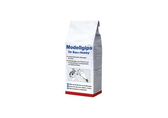 DECOTRIC Modellgips 1.5kg grau, Reiner Naturgips für Bastel - und Reparaturarbeiten