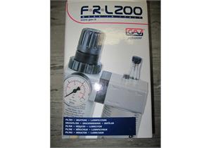 Druckreduzierventil, Wasserabscheider und Öler 1/2" FRL-200 16 bar