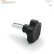 Elesa Sterngriffe aus Thermoplast schwarz mit Gewindestift M8 L (20) 26 Ø 40mm - ENG
