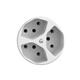 FELLER Montageset - Steckdose 3 x T13 1 x getrennt weiss 87303.Q.61 mit 87303.BSE