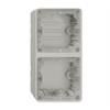 Feller NAP-Gehäuseunterteil NEVO, 2×1, mit Dichtung, H=54mm, 3×M20, 187×87mm, lichtgrau