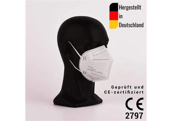 FFP2 Atemschutz Halbmasken zertifiziert CE2797, hergestellt in Deutschland - WMT