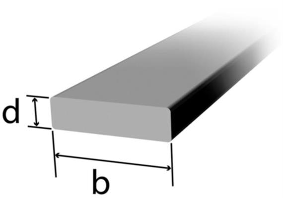 Flachstahl 100 x 5mm, Stahl S235JR (RSt37-2), warmgewalzt, roh