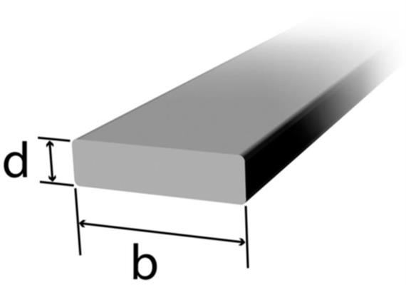 Flachstahl 20 x 5mm, Stahl S235JR (RSt37-2), warmgewalzt, roh