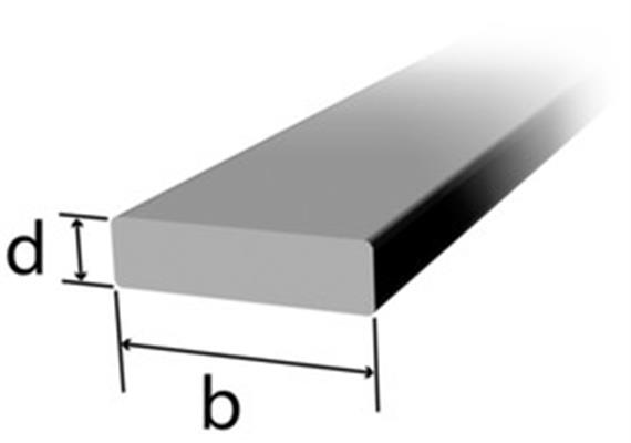 Flachstahl 40 x 8mm, Stahl S235JR (RSt37-2), warmgewalzt, roh