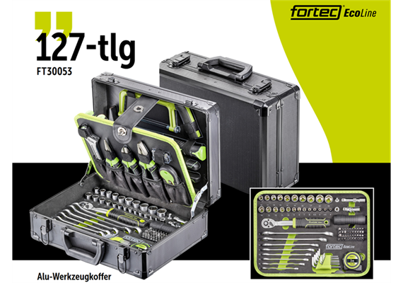 FORTEC AKTION Eco Alu-Werkzeugkoffer 127-tlg. FT30053