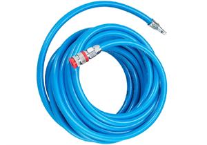 Fortec Druckluftschlauch PVC blau 9x14.5mm 15m mitKupplung und Stecknippel - 050