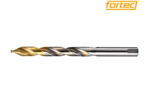 FORTEC Spiralbohrer geschliffen HSS-G Ø 5.5 mm L 93 mm TiN-Stufenspitze Metallbohrer