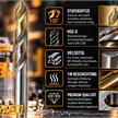 FORTEC Spiralbohrer geschliffen HSS-G Ø 5 mm L 86 mm TiN-Stufenspitze Metallbohrer | Bild 5