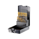 Fortec Spiralbohrer Set FT70006 mit TiN-Stufenspitze 19-tlg. Ø1 - 10mm x 0.5mm - ERN0
