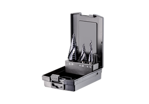 Fortec Stufenbohrer Set FT70010 mit TiAIN Beschichtung Stufenspitze 3-tlg. schwarz