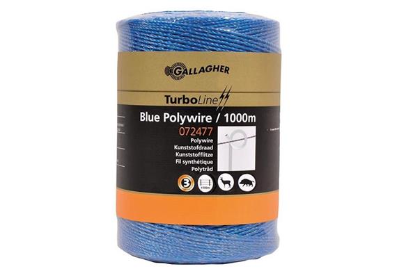 Gallagher Zaunlitze Blau zur Wildabwehr, 3 verzinnte Kupferl. Rolle 1000m - 053