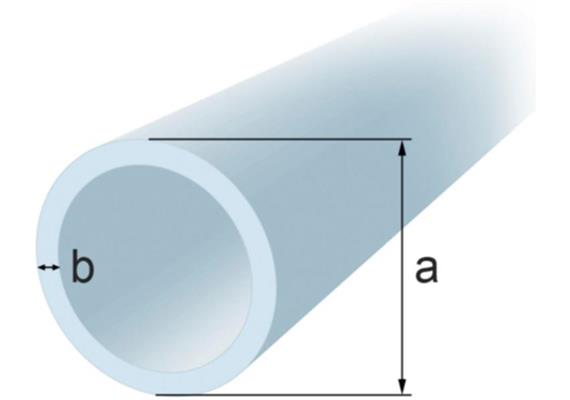 Gas- und Wasserleitungsrohr säure- und rostbeständig V4A Wst. 1.4435 Ø 1/2" 21.3 x 2.65mm