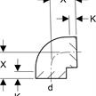 Geberit Anschlusswinkel 88.5° Ø 110mm | Bild 2