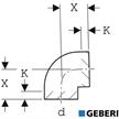 GEBERIT PE Anschlusswinkel 88.5° Ø 90 mm | Bild 2
