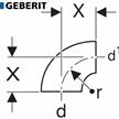 GEBERIT PE Bogen 90° reduziert Ø 56 / 50 mm - ENG | Bild 2