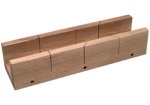 Gehrungs-Schneidladen Buchenholz 19mm dick, für Winkel von 45° und 90°
